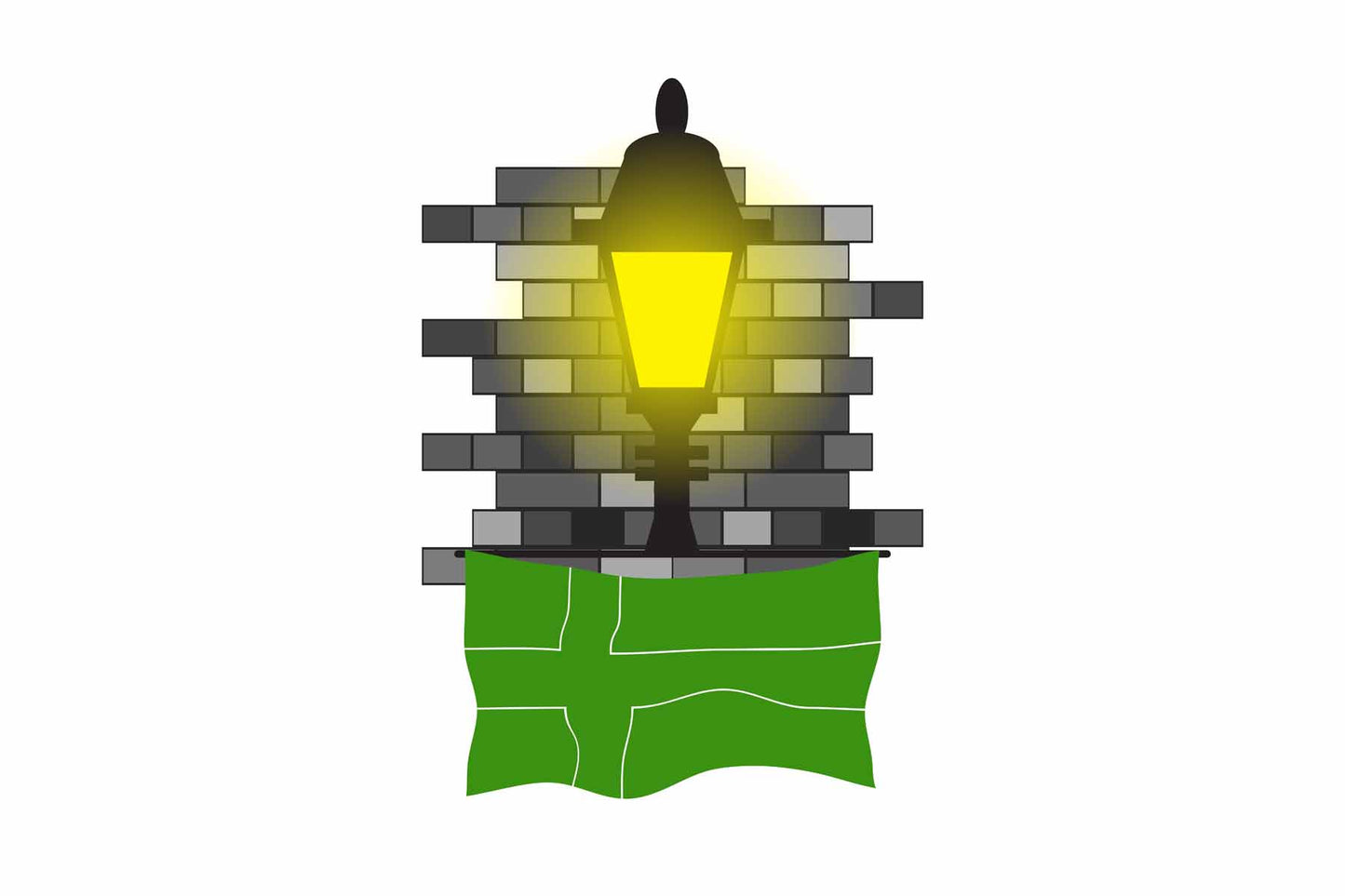 Ladonia Street Lamp Bricks Sticker