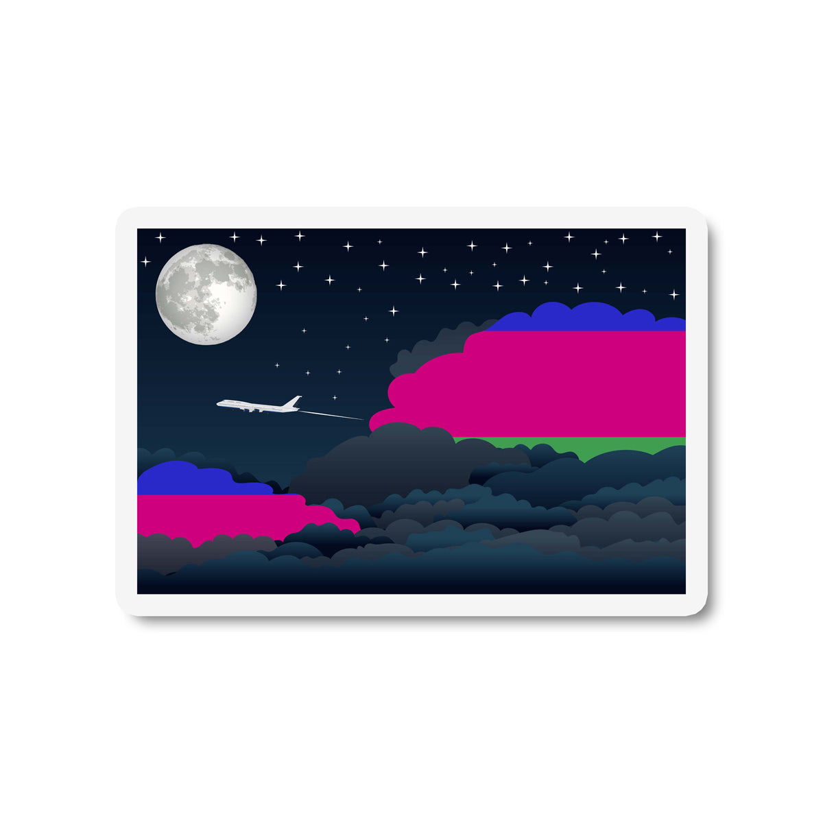 Kuban Peoples Republic Flags Night Clouds Sticker