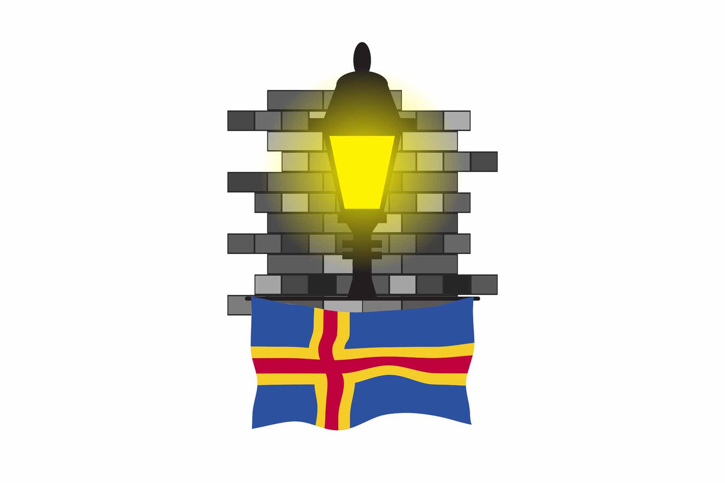 Aland Street Lamp Bricks Sticker