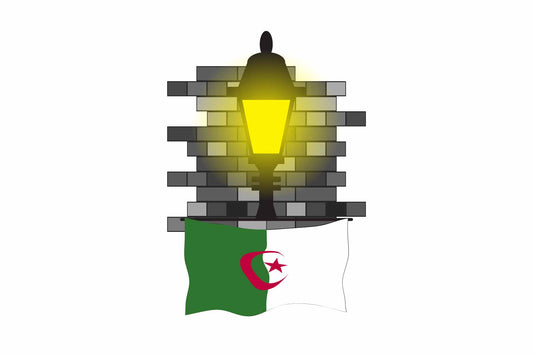 Algeria Street Lamp Bricks Sticker