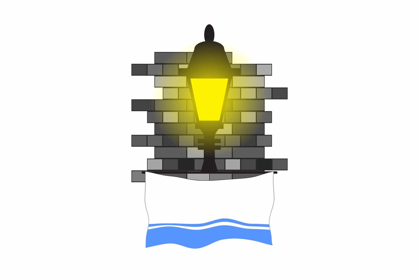 Altai Republic Street Lamp Bricks Sticker