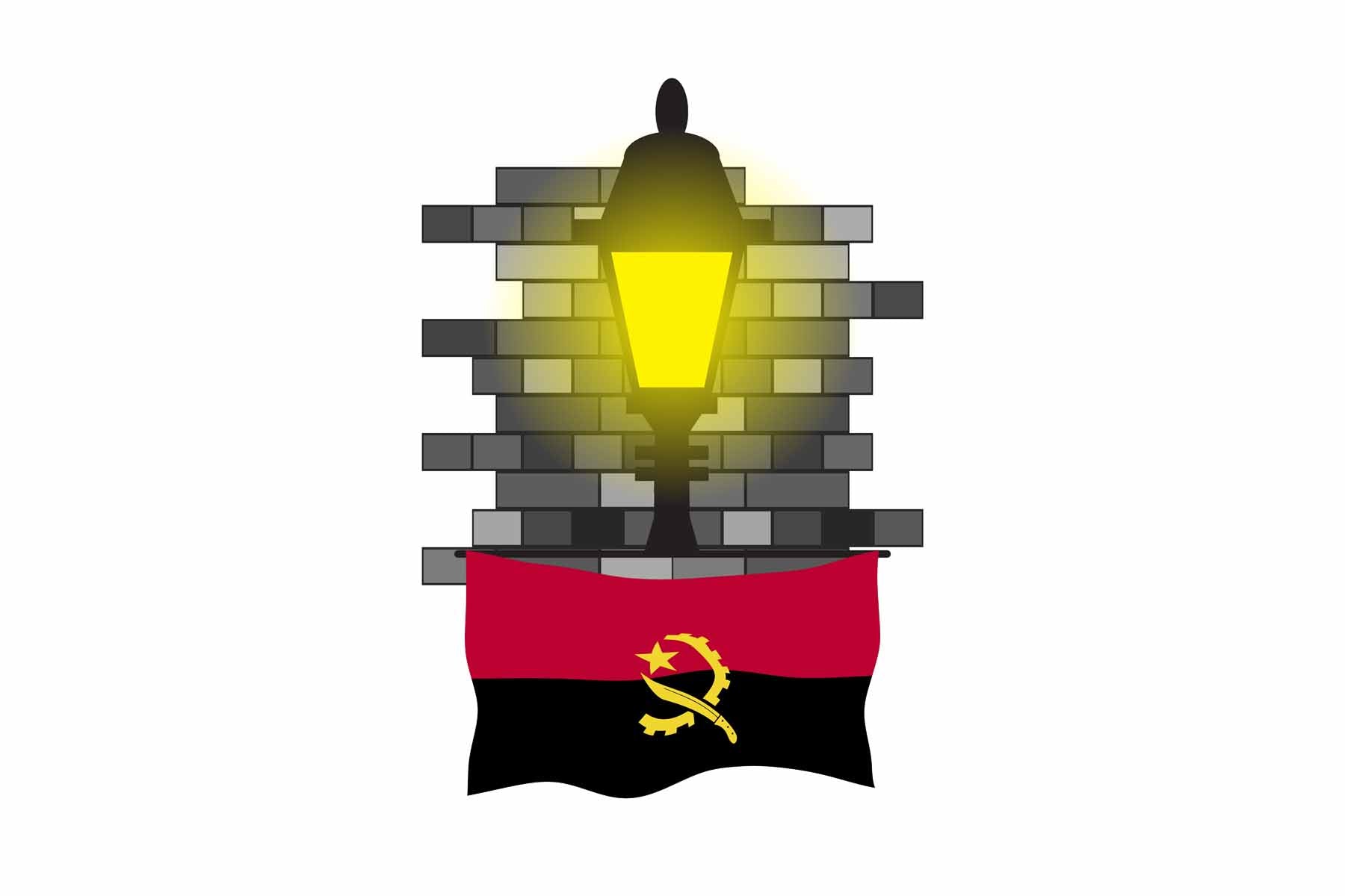 Angola Street Lamp Bricks Sticker