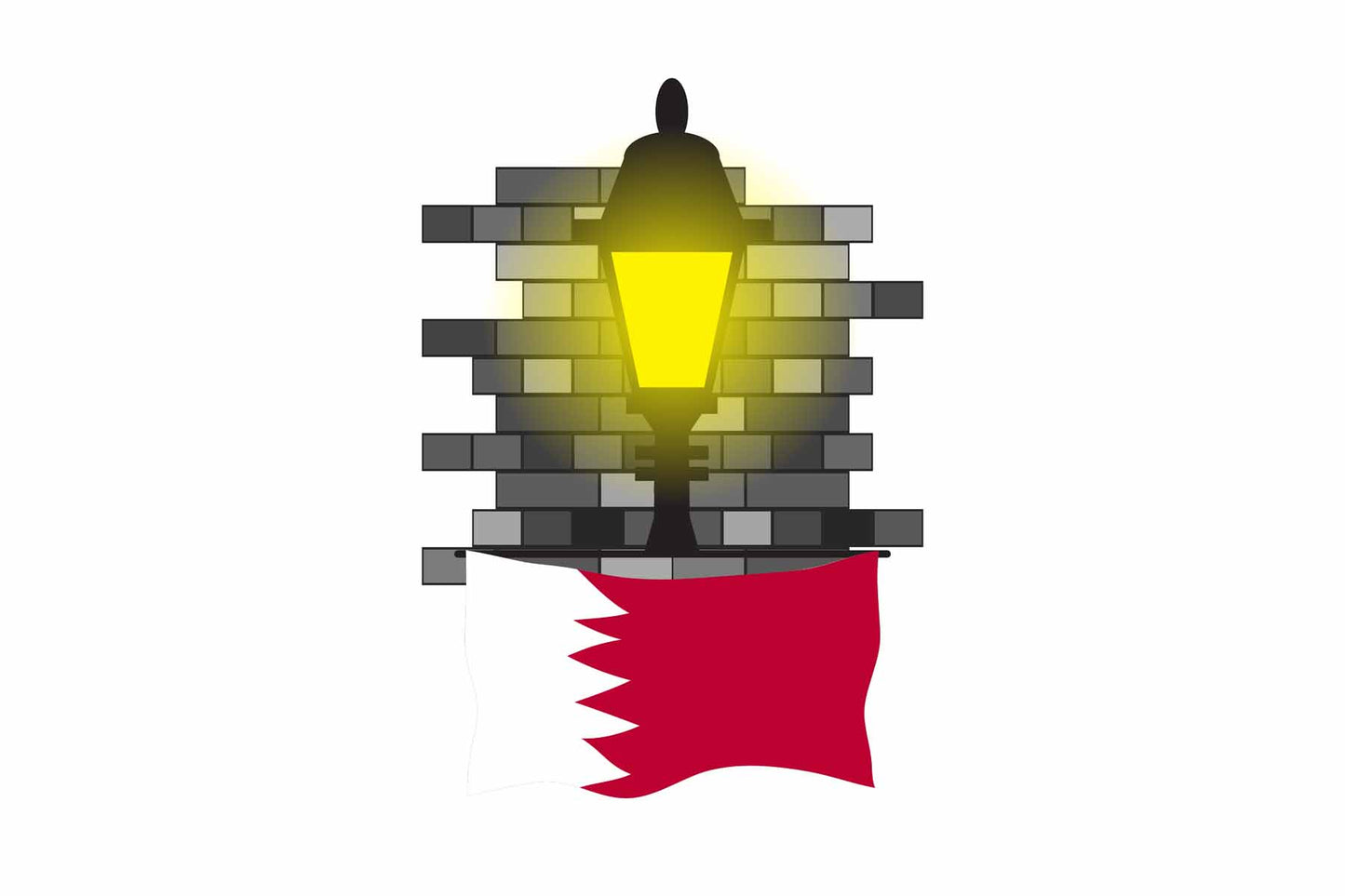 Bahrain Street Lamp Bricks Sticker