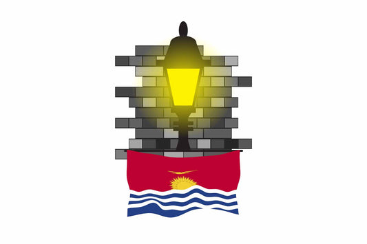 Kiribati Street Lamp Bricks Sticker