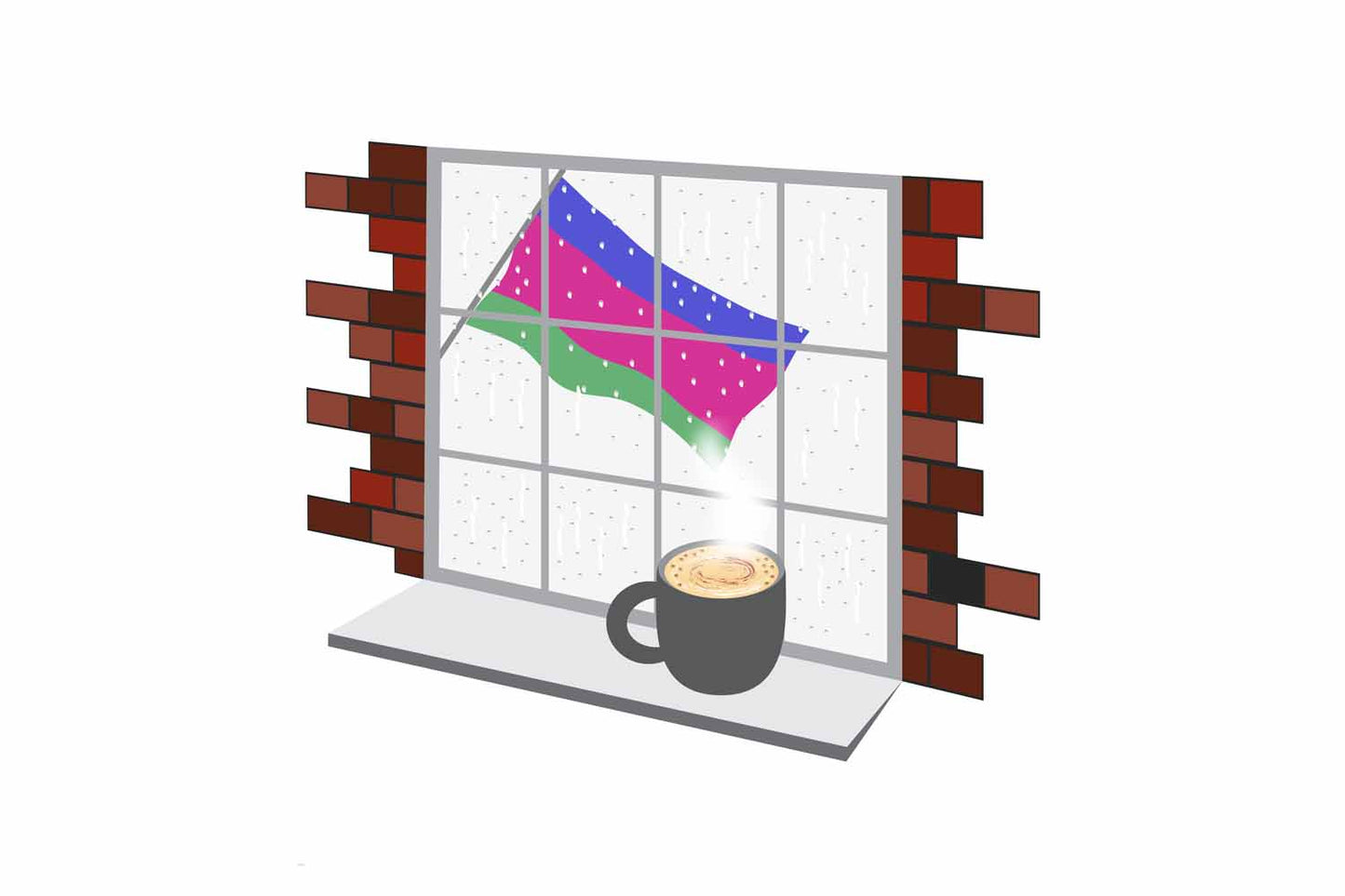 Kuban Peoples Republic Coffee Rain Window Sticker
