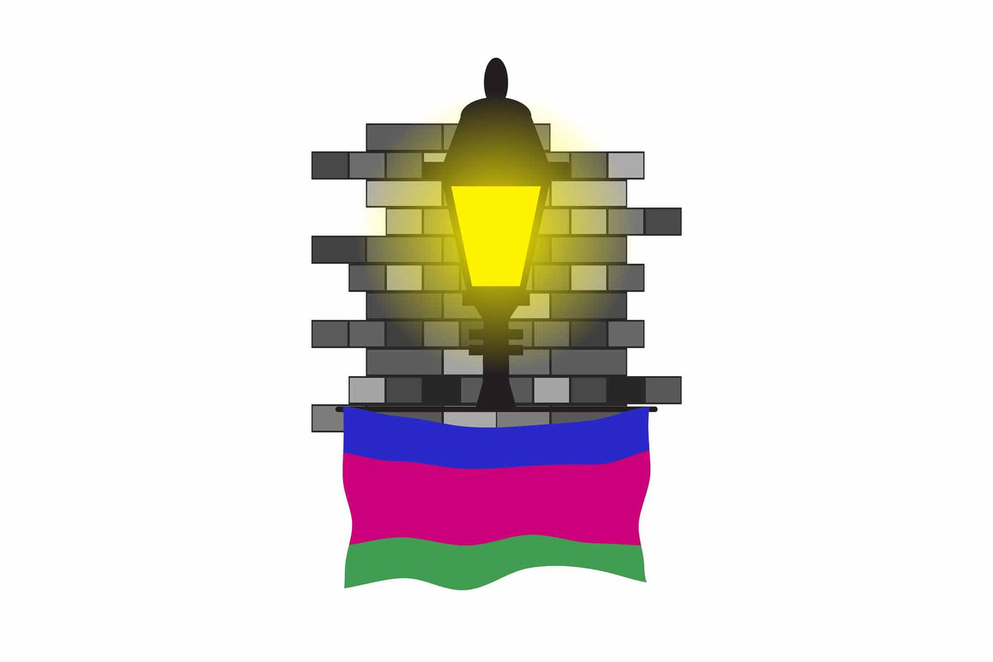 Kuban Peoples Republic Street Lamp Bricks Sticker
