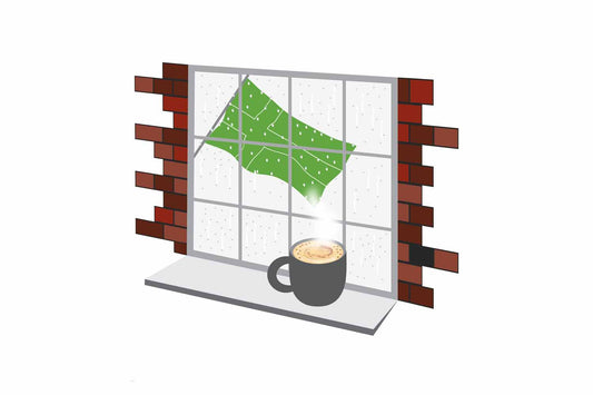 Ladonia Coffee Rain Window Sticker