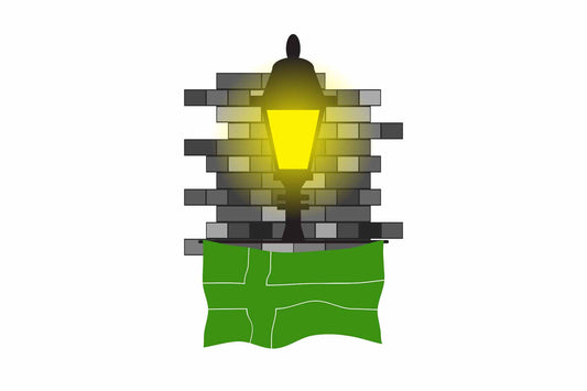 Ladonia Street Lamp Bricks Sticker