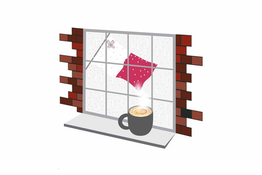 Malta Coffee Rain Window Sticker