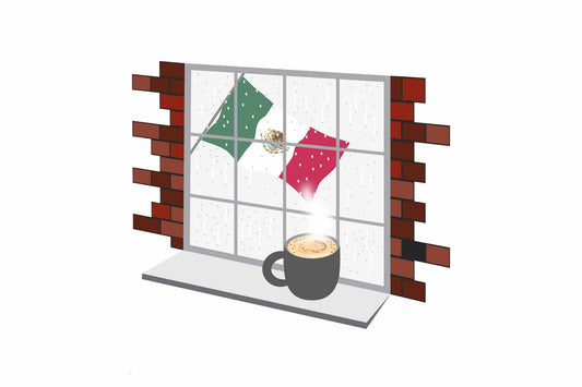 Mexico Coffee Rain Window Sticker