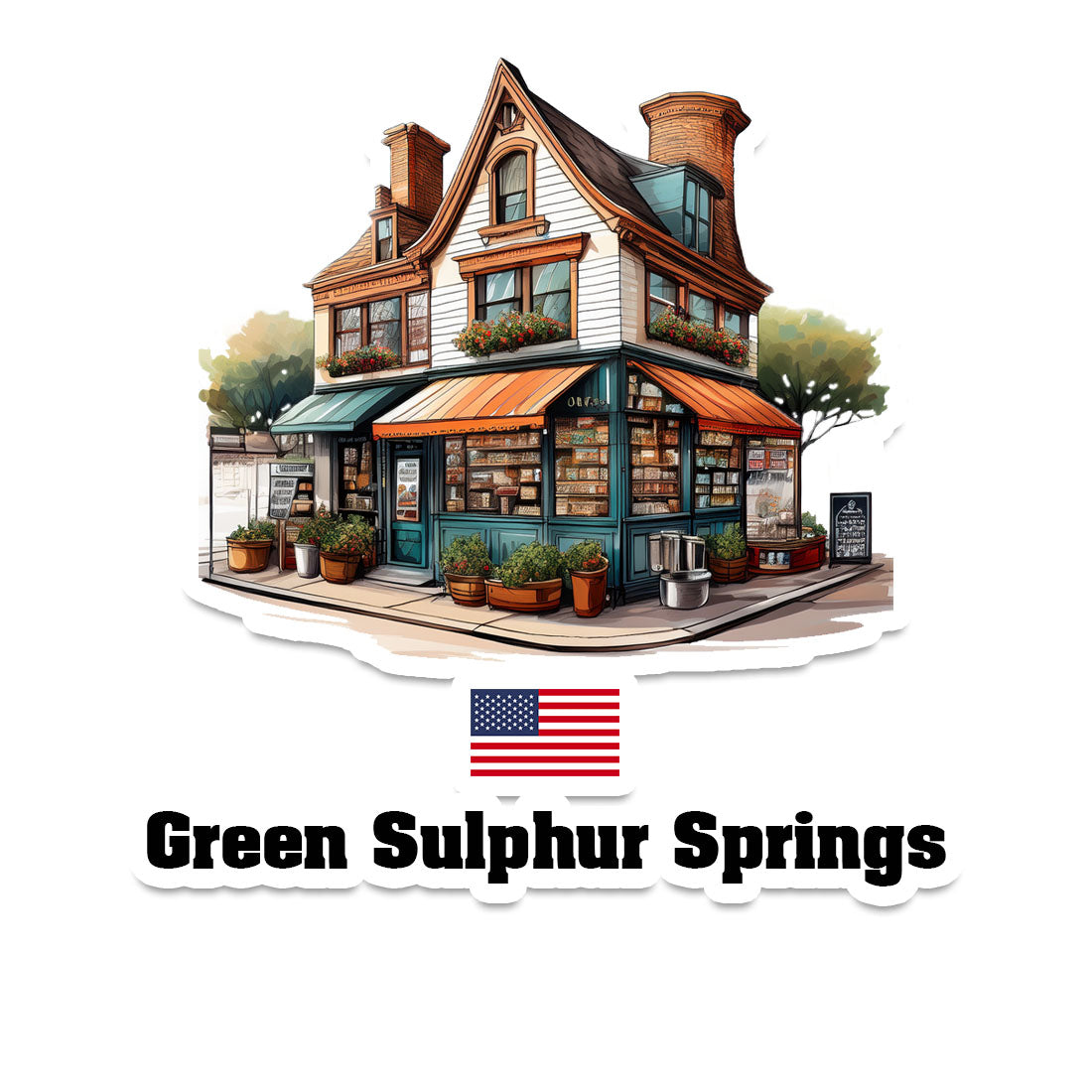 Green Sulphur Springs Sticker