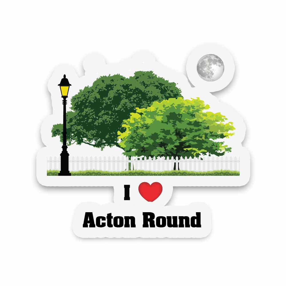 Acton Round Sticker