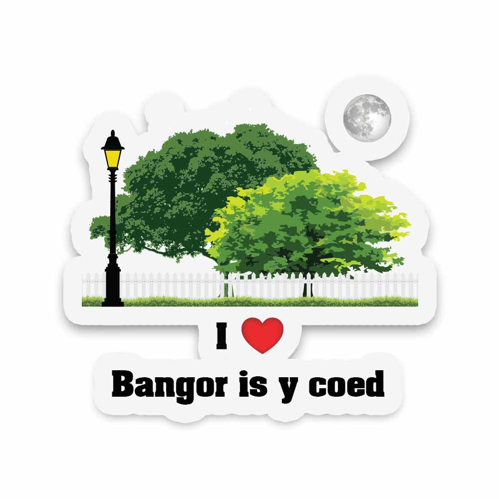 Bangor is y coed Sticker