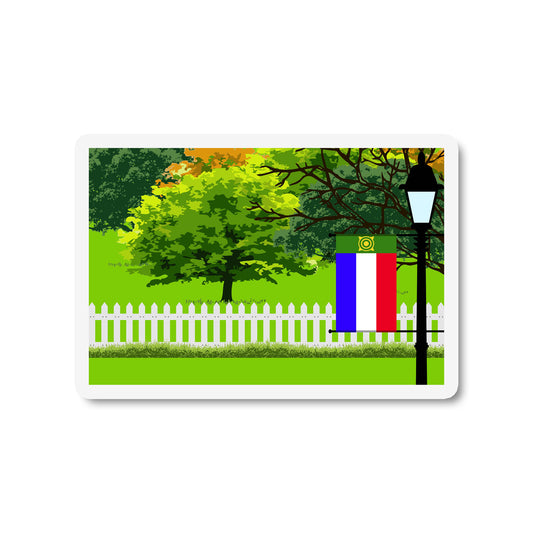 Khakassia Flag Trees and Street Lamp Sticker