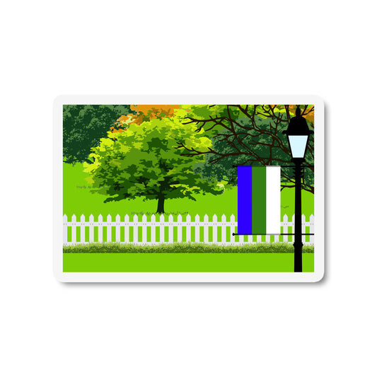 Komi Flag Trees and Street Lamp Sticker