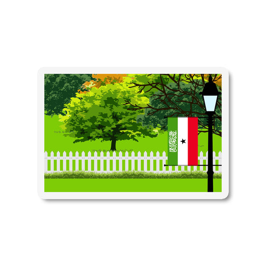 Somaliland Flag Trees and Street Lamp Sticker