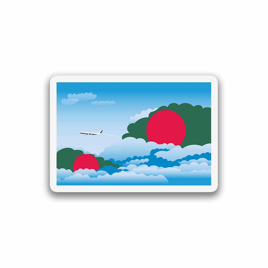 Bangladesh Day Clouds Sticker