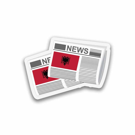 Albania Newspapers Sticker