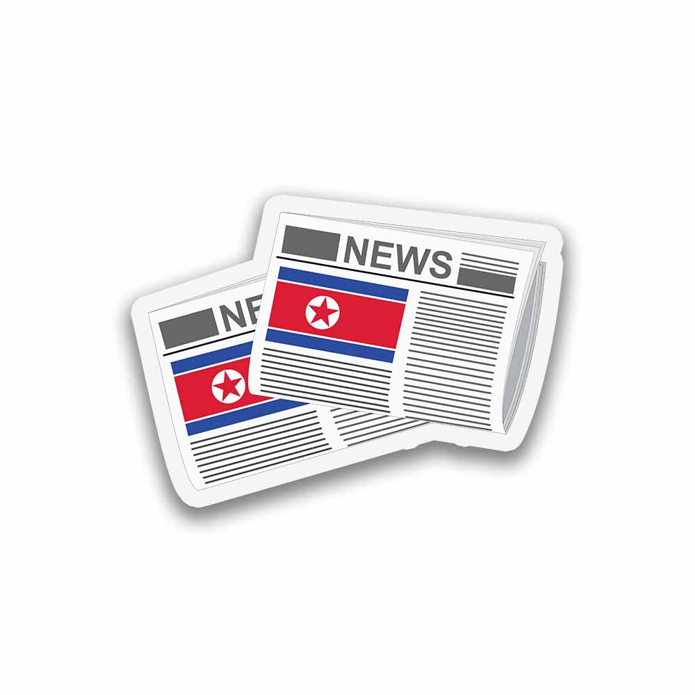 Korea North Newspapers Sticker