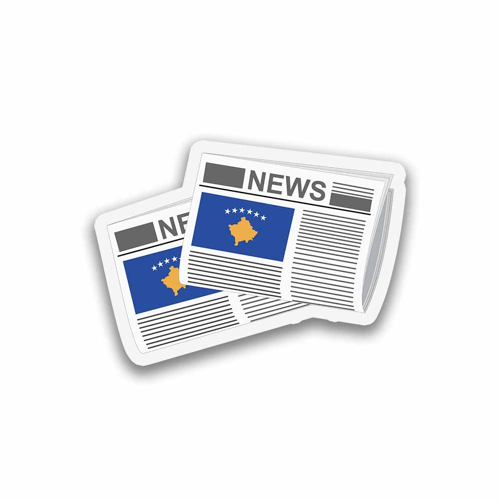 Kosovo 01 Newspapers Sticker