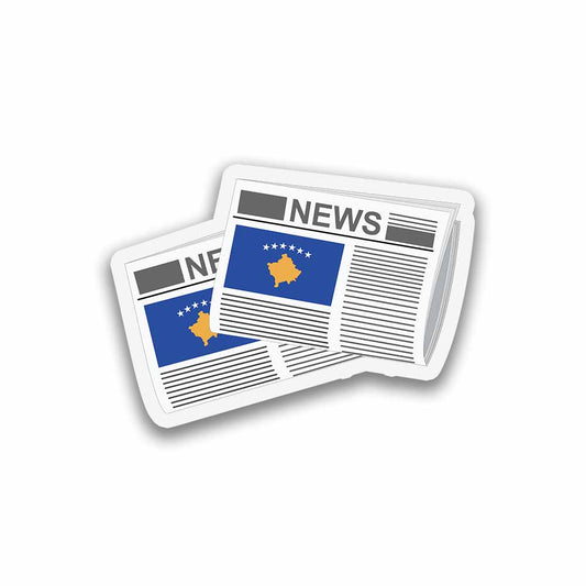 Kosovo 01 Newspapers Sticker