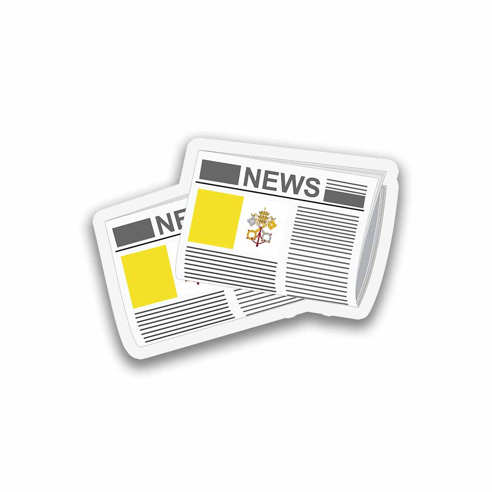 Vatican City Holy See Newspapers Sticker